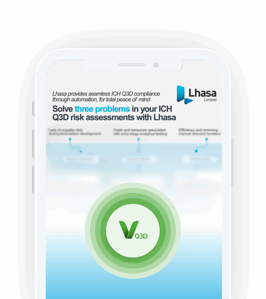 an infographic summary of ICH Q3D Risk Assessments and how they are made simple with our streamlined software which automates reporting